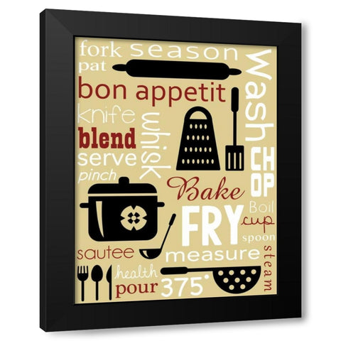 Kitchen Image Black Modern Wood Framed Art Print by Gibbons, Lauren