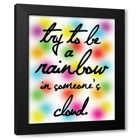Rainbow Black Modern Wood Framed Art Print by Gibbons, Lauren