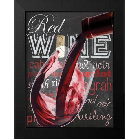 Wine Glass Black Modern Wood Framed Art Print by Gibbons, Lauren