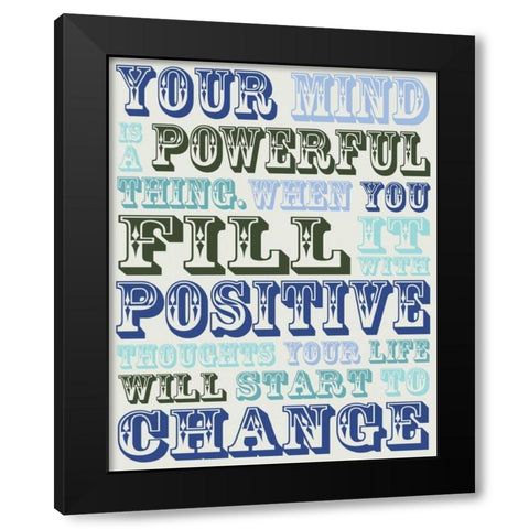 Your Mind Black Modern Wood Framed Art Print with Double Matting by Gibbons, Lauren