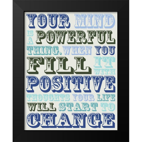 Your Mind Black Modern Wood Framed Art Print by Gibbons, Lauren