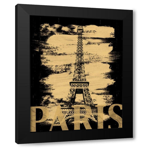 Paris Paint Black Black Modern Wood Framed Art Print with Double Matting by Gibbons, Lauren
