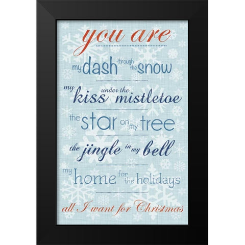 You Are Black Modern Wood Framed Art Print by Gibbons, Lauren
