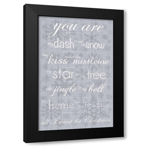 For Christmas Black Modern Wood Framed Art Print with Double Matting by Gibbons, Lauren