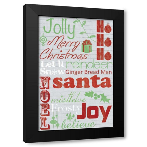 Jolly 2 Black Modern Wood Framed Art Print by Gibbons, Lauren