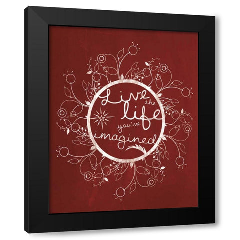 Red Chalk Imagine Black Modern Wood Framed Art Print with Double Matting by Gibbons, Lauren