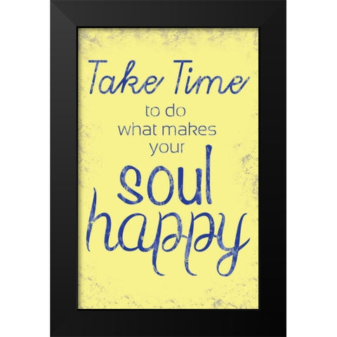 Soul Happy Black Modern Wood Framed Art Print by Gibbons, Lauren