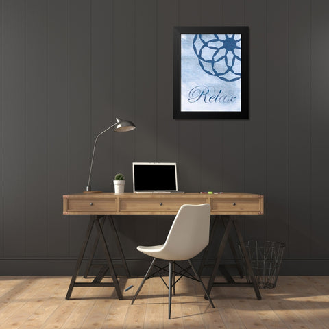 Relax Blue Spa 2 Black Modern Wood Framed Art Print by Gibbons, Lauren
