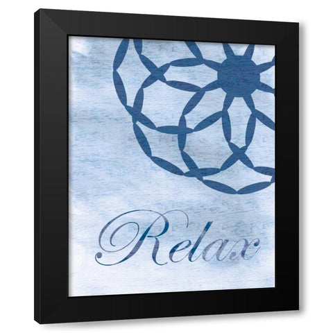 Relax Blue Spa 2 Black Modern Wood Framed Art Print with Double Matting by Gibbons, Lauren