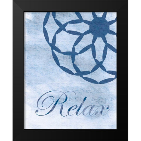 Relax Blue Spa 2 Black Modern Wood Framed Art Print by Gibbons, Lauren