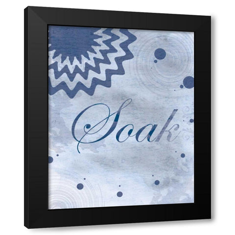 Soak Blue Spa 2 Black Modern Wood Framed Art Print by Gibbons, Lauren