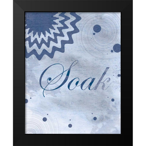 Soak Blue Spa 2 Black Modern Wood Framed Art Print by Gibbons, Lauren