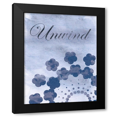 Unwind Blue Spa 2 Black Modern Wood Framed Art Print by Gibbons, Lauren