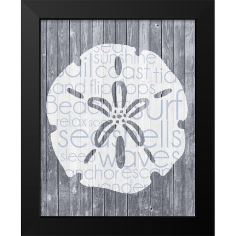 Shell Wood Panel Black Modern Wood Framed Art Print by Gibbons, Lauren