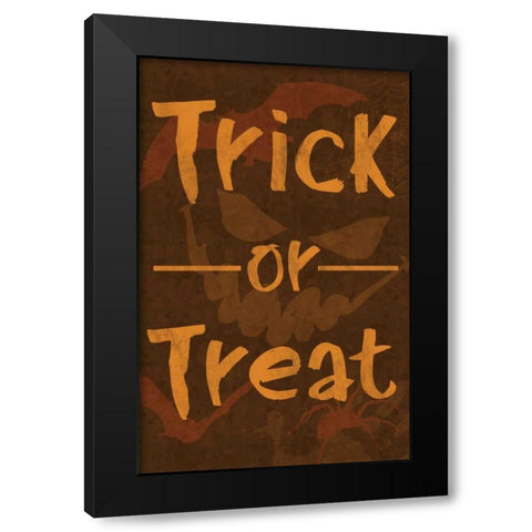 Trick or Treat Black Modern Wood Framed Art Print with Double Matting by Gibbons, Lauren