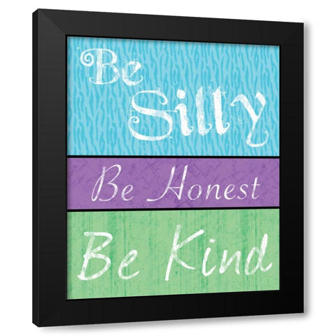 Silly Honest Kind Black Modern Wood Framed Art Print with Double Matting by Gibbons, Lauren