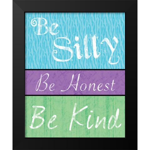 Silly Honest Kind Black Modern Wood Framed Art Print by Gibbons, Lauren