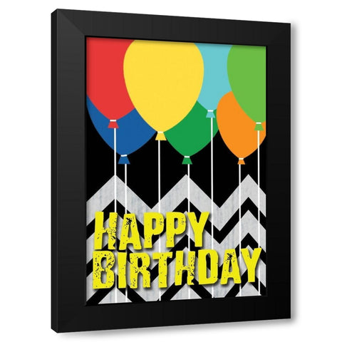 Birthday Black Modern Wood Framed Art Print with Double Matting by Gibbons, Lauren