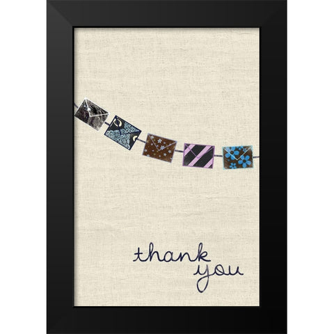 Thanks Black Modern Wood Framed Art Print by Gibbons, Lauren