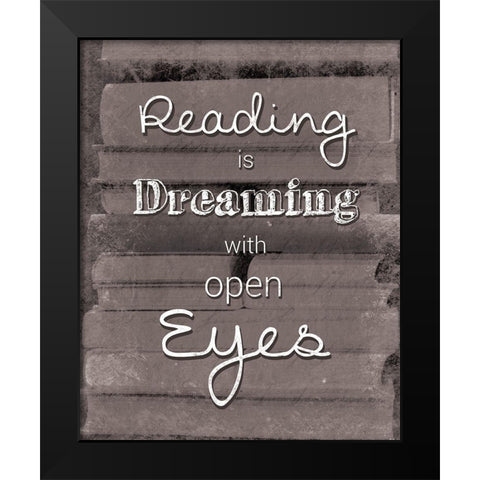Books Dream BW Black Modern Wood Framed Art Print by Gibbons, Lauren