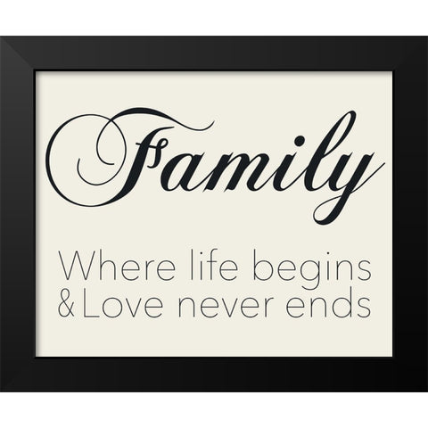 Family Life Black Modern Wood Framed Art Print by Gibbons, Lauren