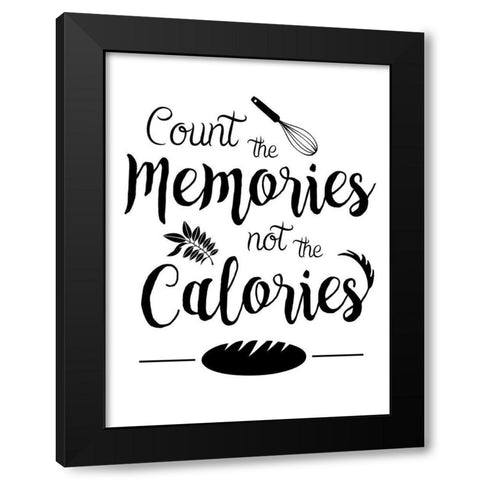 Memories Calories Black Modern Wood Framed Art Print with Double Matting by Gibbons, Lauren