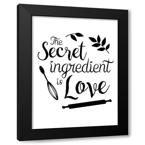 Secret Ingredient Black Modern Wood Framed Art Print by Gibbons, Lauren
