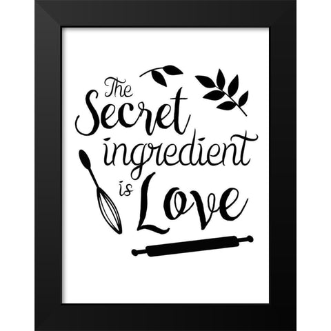 Secret Ingredient Black Modern Wood Framed Art Print by Gibbons, Lauren