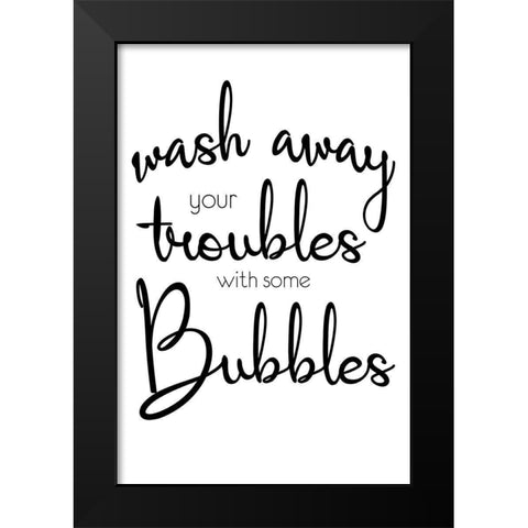 Wash Away Black Modern Wood Framed Art Print by Gibbons, Lauren