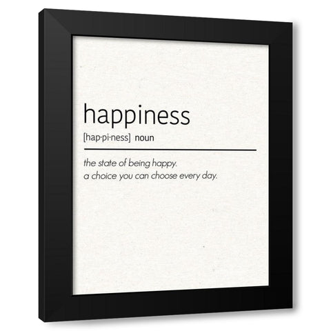 Happiness Black Modern Wood Framed Art Print with Double Matting by Gibbons, Lauren