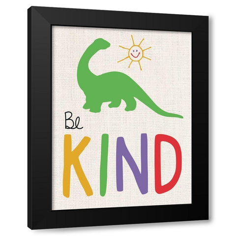 Be Kind Black Modern Wood Framed Art Print with Double Matting by Gibbons, Lauren