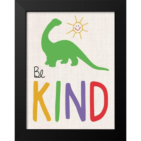 Be Kind Black Modern Wood Framed Art Print by Gibbons, Lauren