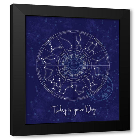 Stars B Black Modern Wood Framed Art Print with Double Matting by Gibbons, Lauren