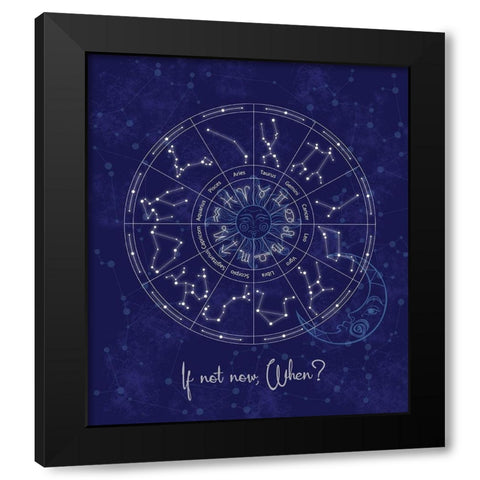 Stars Now Black Modern Wood Framed Art Print by Gibbons, Lauren