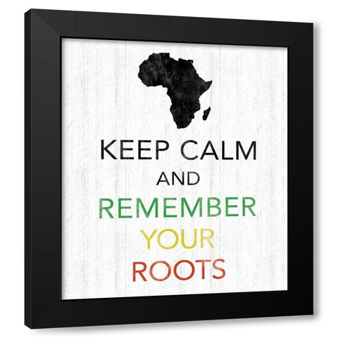 Keep Calm Black Modern Wood Framed Art Print with Double Matting by Gibbons, Lauren
