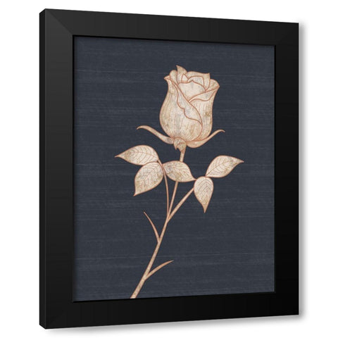 Flower 1 Black Modern Wood Framed Art Print by Gibbons, Lauren