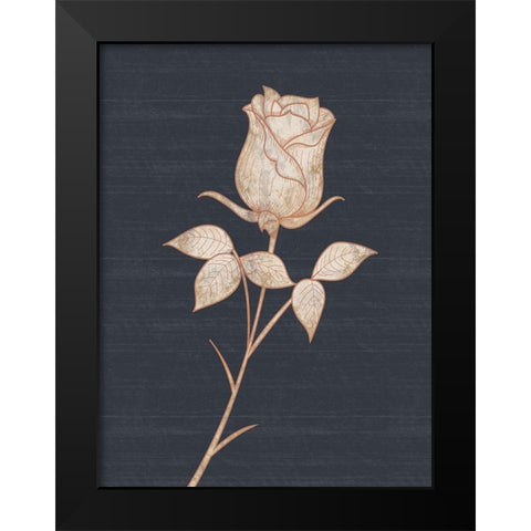 Flower 1 Black Modern Wood Framed Art Print by Gibbons, Lauren