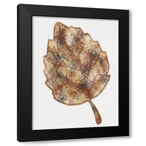 Watercolor Leaf 1 Black Modern Wood Framed Art Print by Gibbons, Lauren