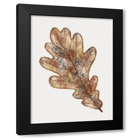 Watercolor Leaf 2 Black Modern Wood Framed Art Print with Double Matting by Gibbons, Lauren