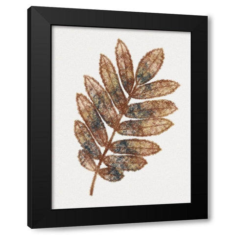 Watercolor Leaf 3 Black Modern Wood Framed Art Print with Double Matting by Gibbons, Lauren
