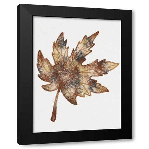 Watercolor Leaf 4 Black Modern Wood Framed Art Print with Double Matting by Gibbons, Lauren