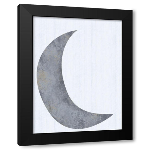 Single Moon Black Modern Wood Framed Art Print by Gibbons, Lauren
