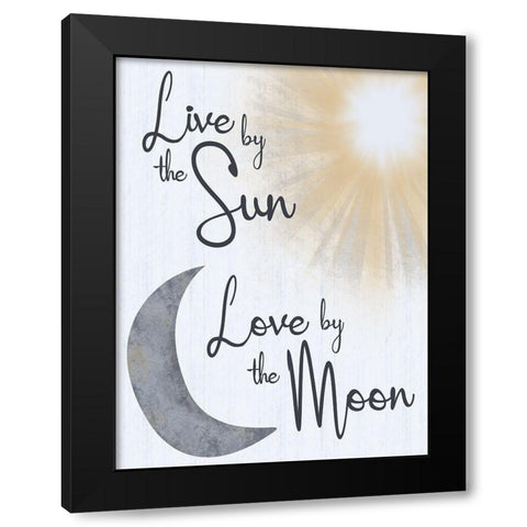 Sun And Moon Black Modern Wood Framed Art Print with Double Matting by Gibbons, Lauren