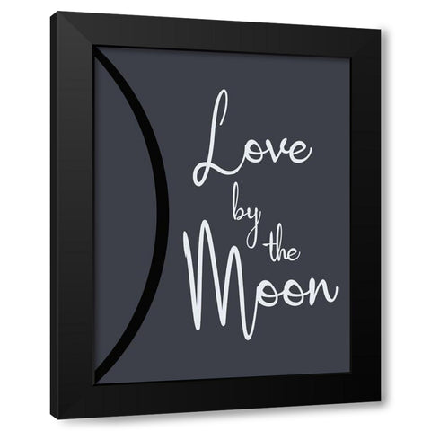 Moon Love Black Modern Wood Framed Art Print by Gibbons, Lauren