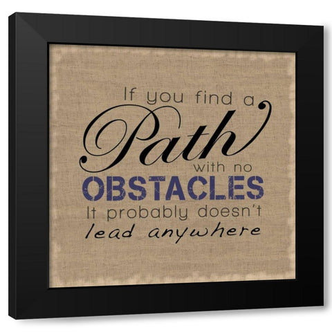 No Obstacles Black Modern Wood Framed Art Print by Gibbons, Lauren