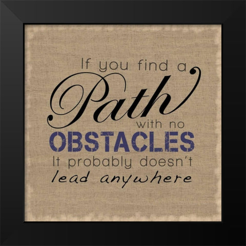 No Obstacles Black Modern Wood Framed Art Print by Gibbons, Lauren