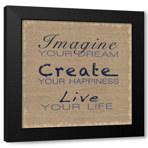 Imagine Your Dream Black Modern Wood Framed Art Print with Double Matting by Gibbons, Lauren