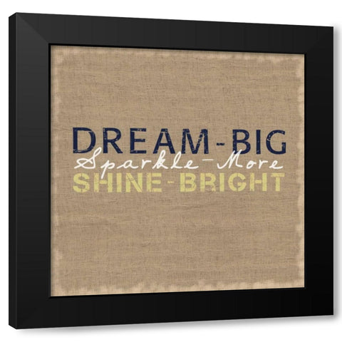 Sparkle More Black Modern Wood Framed Art Print with Double Matting by Gibbons, Lauren