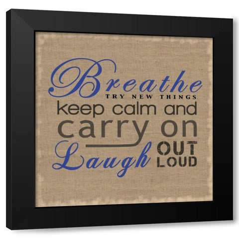 Breathe 2 Black Modern Wood Framed Art Print by Gibbons, Lauren