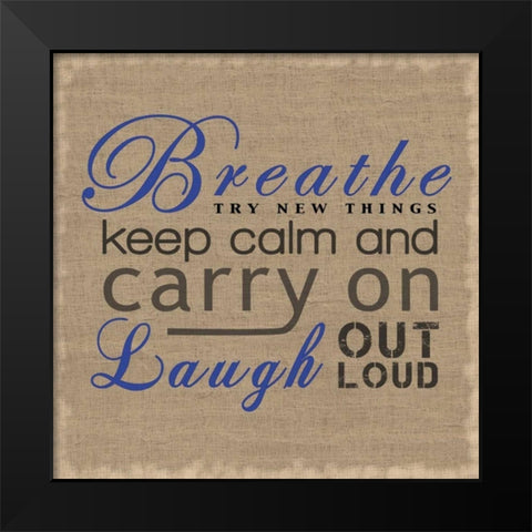 Breathe 2 Black Modern Wood Framed Art Print by Gibbons, Lauren